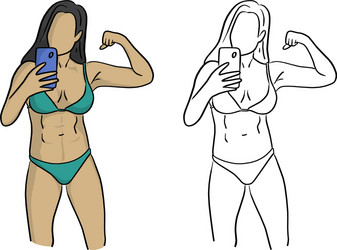 Bikini Selfie Beach Vector Images (over 110)