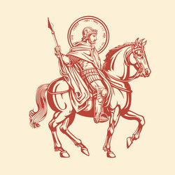 a medieval knight perhaps saint george in armor Vector Image