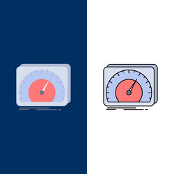 dashboard device speed test internet flat color vector image
