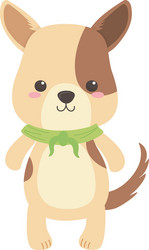 Dog cartoon with kerchief design vector