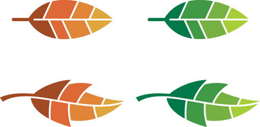 Leaf yin yang logo Royalty Free Vector Image - VectorStock