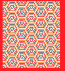 Retro geometric hexagon pattern vector