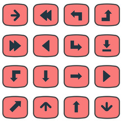 set of 16 simple cursor icons can be found vector image