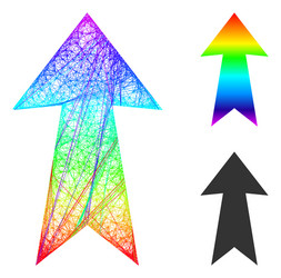 spectrum net gradient arrow up icon vector image