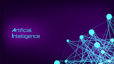 artificial intelligence web banner abstract vector image