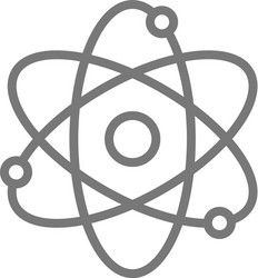 Atom molecule line icon vector