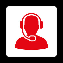 call center operator icon from commerce buttons vector image