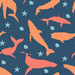 seamless repeatable pattern of big sperm blue vector image
