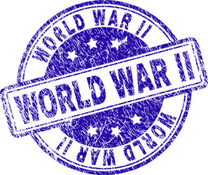 World War II Stamp Seal - Grunge Texture Vector Image