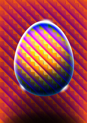 Abstract egg with heat map colors vector