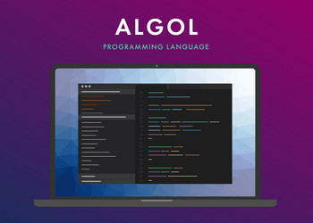 algol programming language vector image