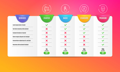 algorithm swipe up and user info icons set face vector image