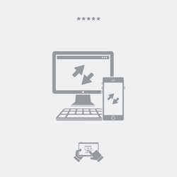 Multi devices synchronization icon vector