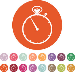 Stopwatch icon symbol flat vector