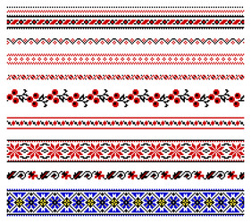 Ukrainian Embroidery Pattern Vector Image