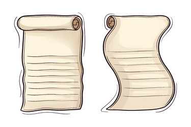 Handdrawn scroll vector