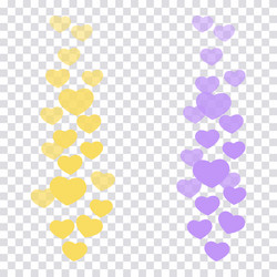 a set of likes in the live stream is flying up vector image