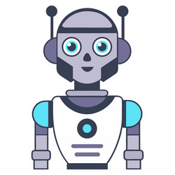 ai and human fully robotic android Vector Image