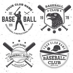 Baseball Club Badge Concept Vector Image