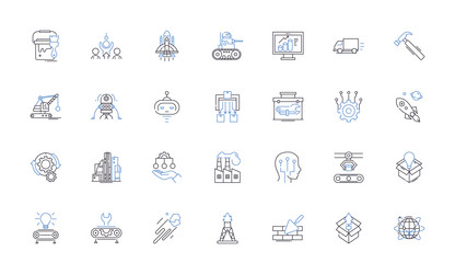 Consignment line icons collection secondhand Vector Image