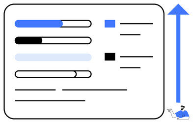 workflow progress with checkpoints and metrics vector image