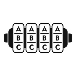 letter cipher icon simple data encryption vector image