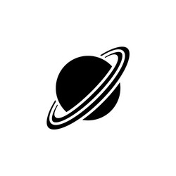 Saturn planet icon simple vector