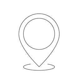 pin location icon map pointer line gps sign vector image