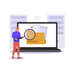 searching file in folder directory concept vector image