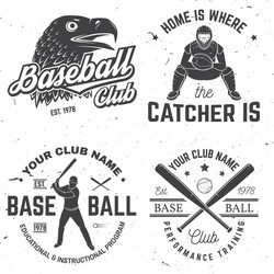 Baseball Club Badge Concept Vector Image