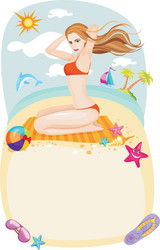 beach card Vector Image