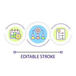 build comfortable schedule loop concept icon vector image