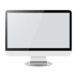 Isolated Computer Display - White Background vector image