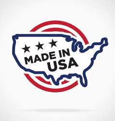 made in america symbol logo label Vector Image