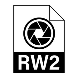 modern flat design of rw2 file icon for web vector image