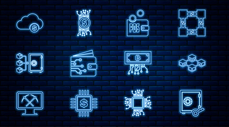 Proof of Stake Blockchain Technology vector image