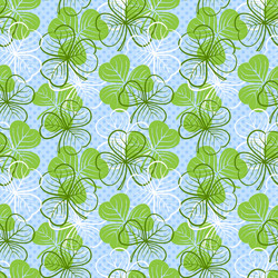 seamless pattern with clover vector