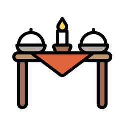 Thanksgiving dinner icon related vector