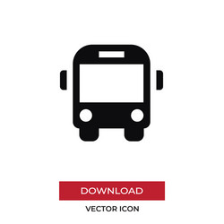 bus front icon in modern style for web site vector image