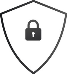 linear abstract security icon isolated on black vector