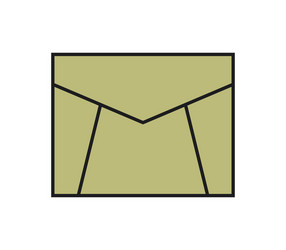 message icon in on white background vector image