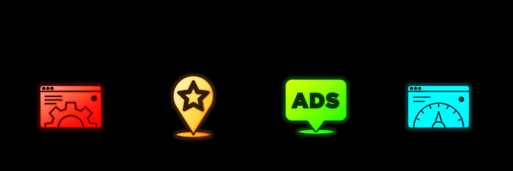 set browser setting map pointer with star vector image