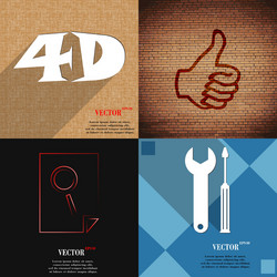 set of abstract backgrounds with different web vector image