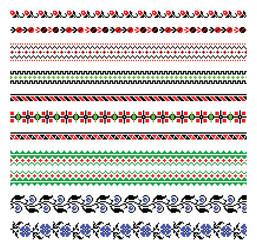 Ukrainian Floral Embroidery Vector Image