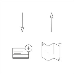 web simple linear icon setsimple outline icons vector image