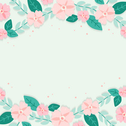 Spring floral border vector