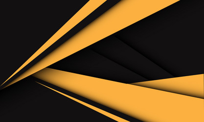 Abstract yellow triangle arrow speed black vector