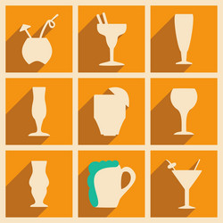 flat with shadow concept and mobile application vector image