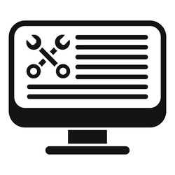 help online document icon simple data vector image