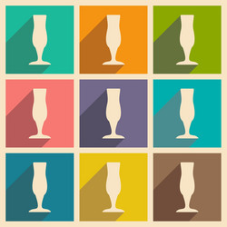 flat with shadow concept and mobile application vector image
